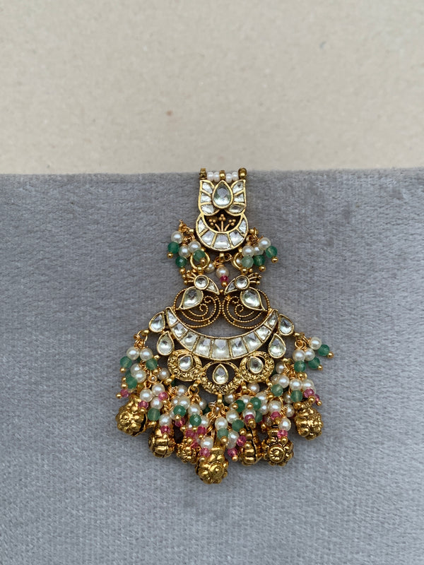 TN485W White Jadau Earrings