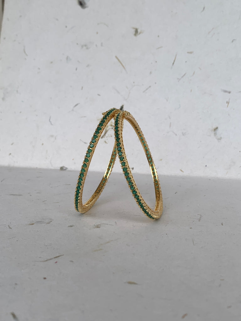 DB138 Green Stone Bangle
