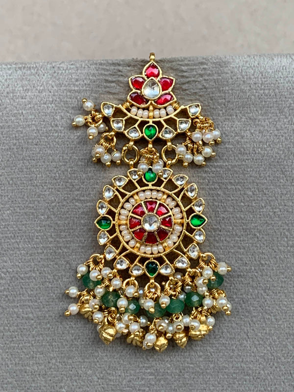 TN193 Multi Jadau Earrings