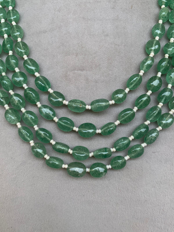 ML293 Aventurine Pearl Mala