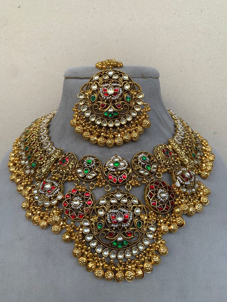 HG49 Antique Bridal Jadau Set