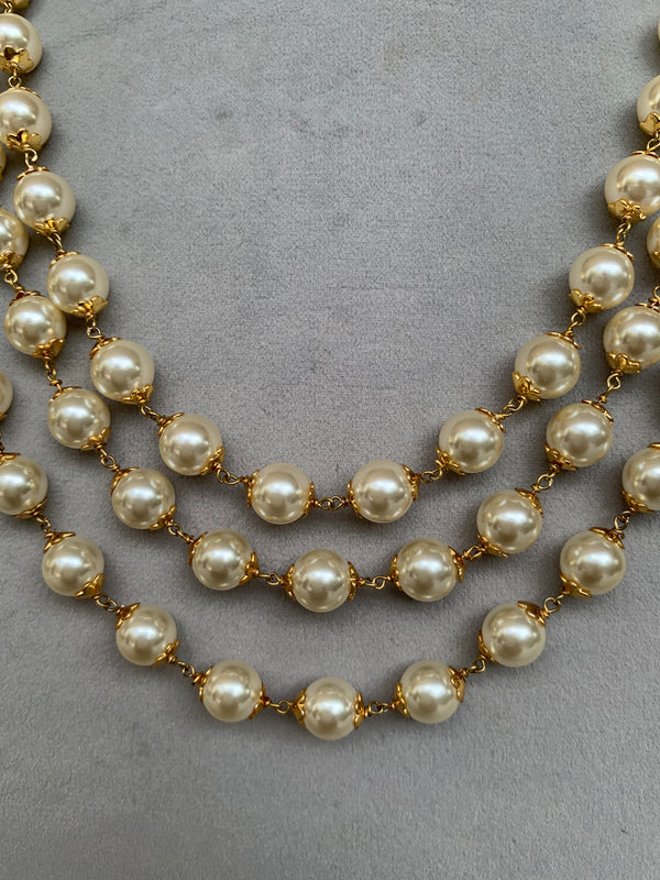 ML225 White Pearl Mala