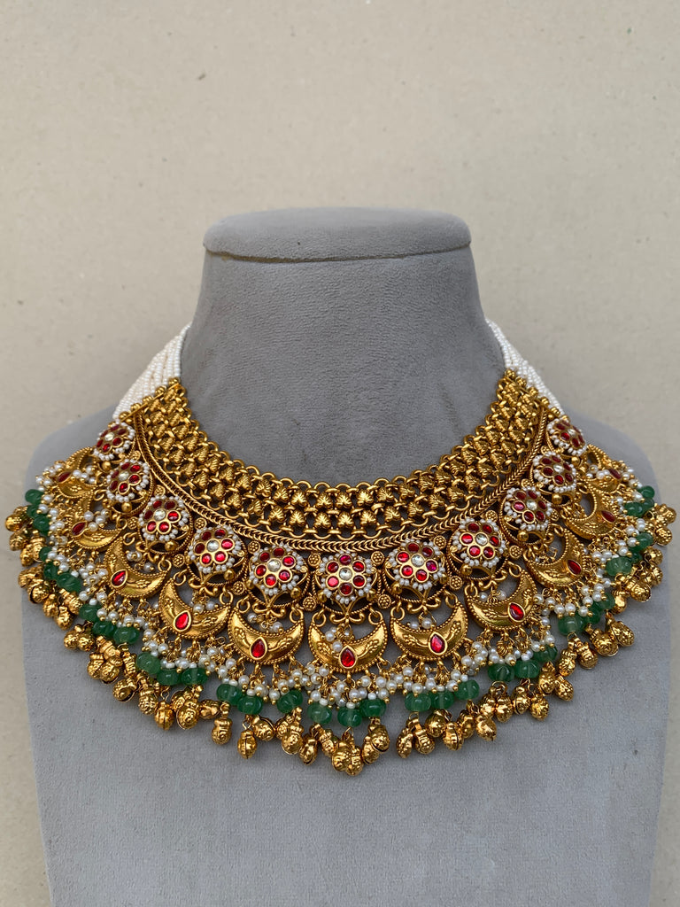 MM1866 Antique Bridal Jadau Set