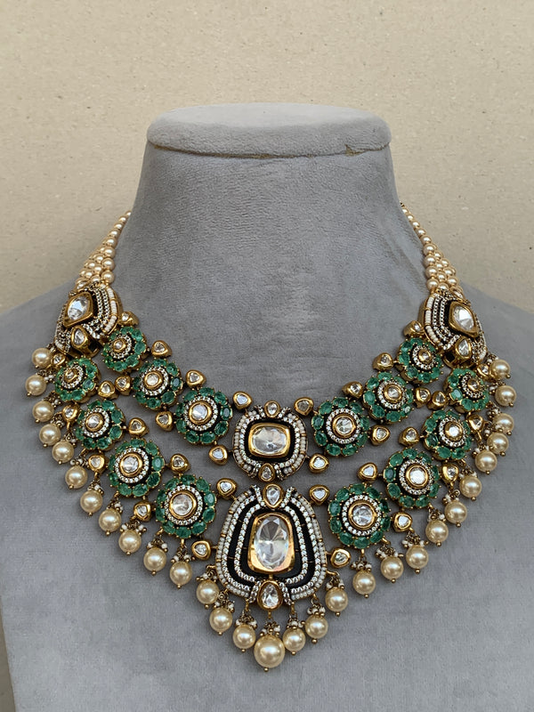 Madhuri Dixit in EN605PG Bridal Indo Western Uncut Set