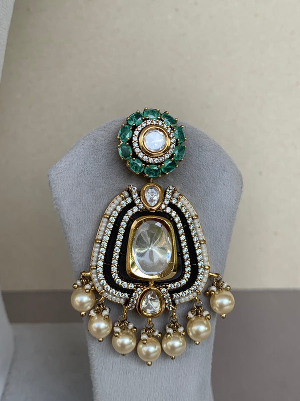 EN605PG Bridal Indo Western Uncut Set
