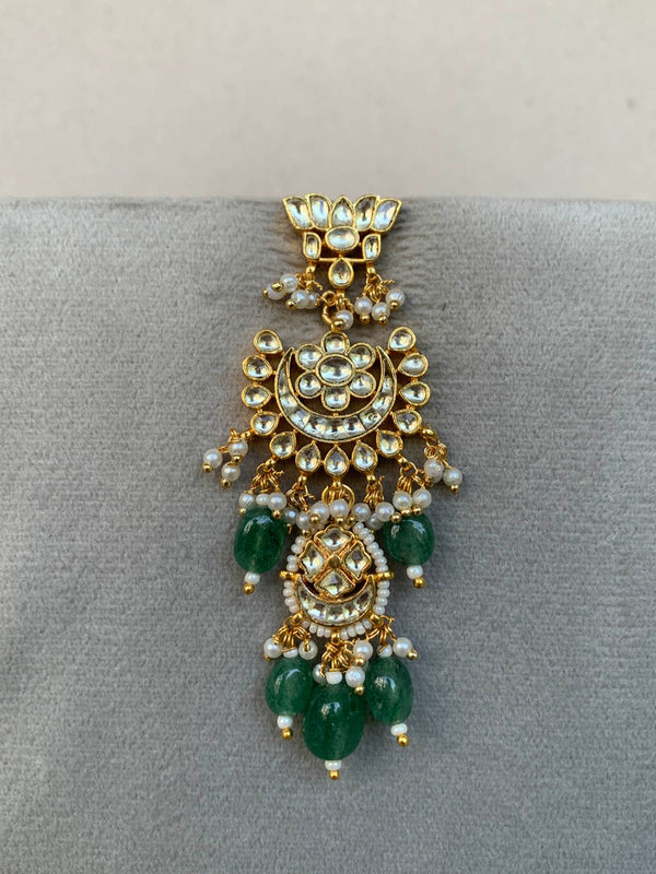 TN278 White Jadau Earrings