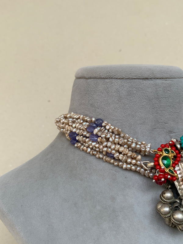 FS218  Maahru Silver Necklace
