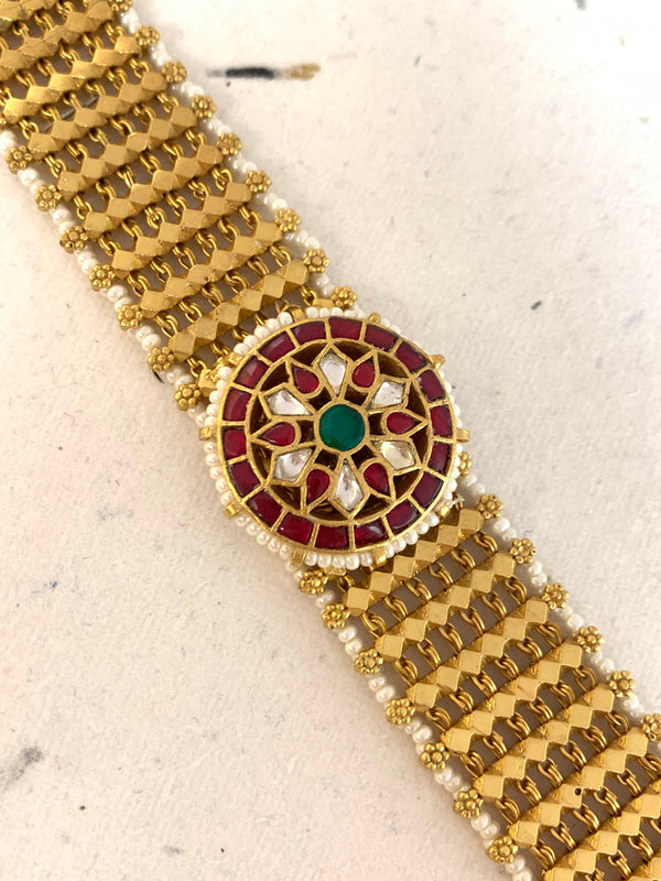 MB1029  Antique Jadau Bracelet