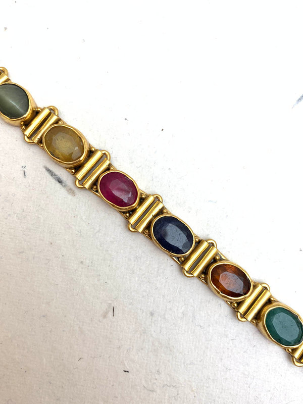 JB1010  Rambaugh Navratna Silver Bracelets