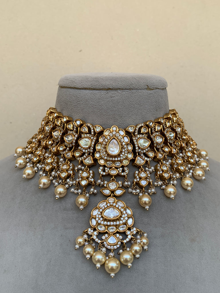 EN1218 Indo Western Bridal Uncut Set with Mangtika