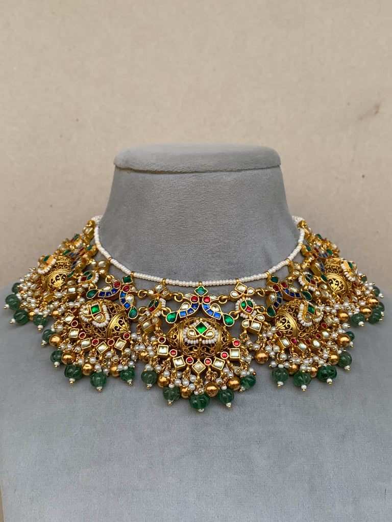 MM1024 Multi Antique Bridal Jadau Set