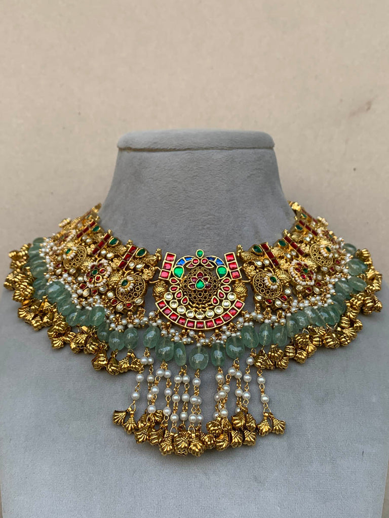MM1111 Multi Antique Bridal Jadau Set