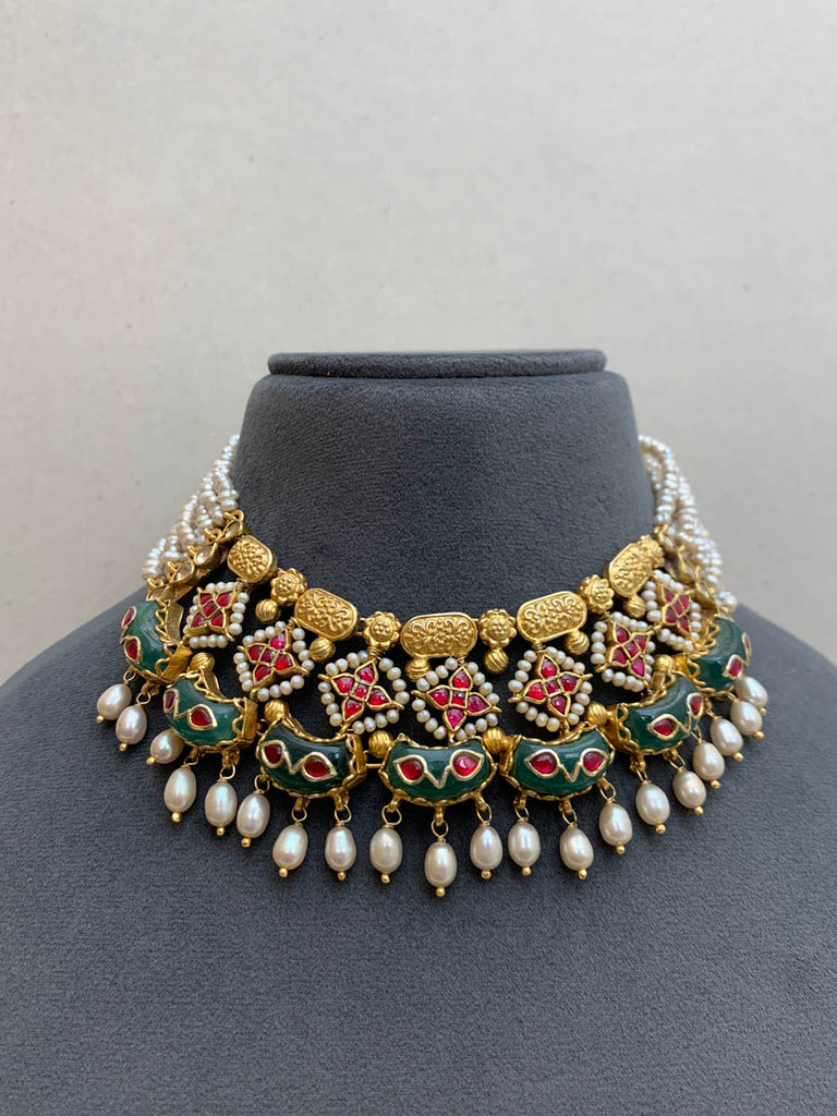 AJ1278  Heritage Jadau  Necklace