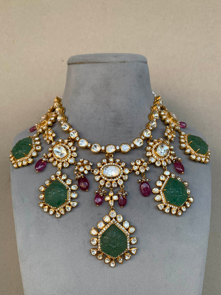 Z1942 Emerald Moissanite Necklace