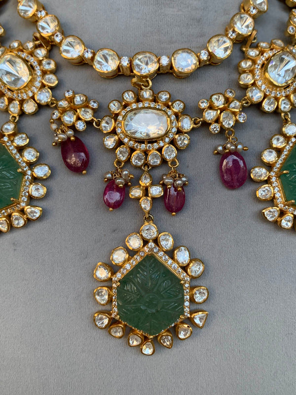 Z1942 Emerald Moissanite Necklace