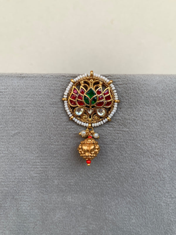 TN852  Multi Jadau Earrings