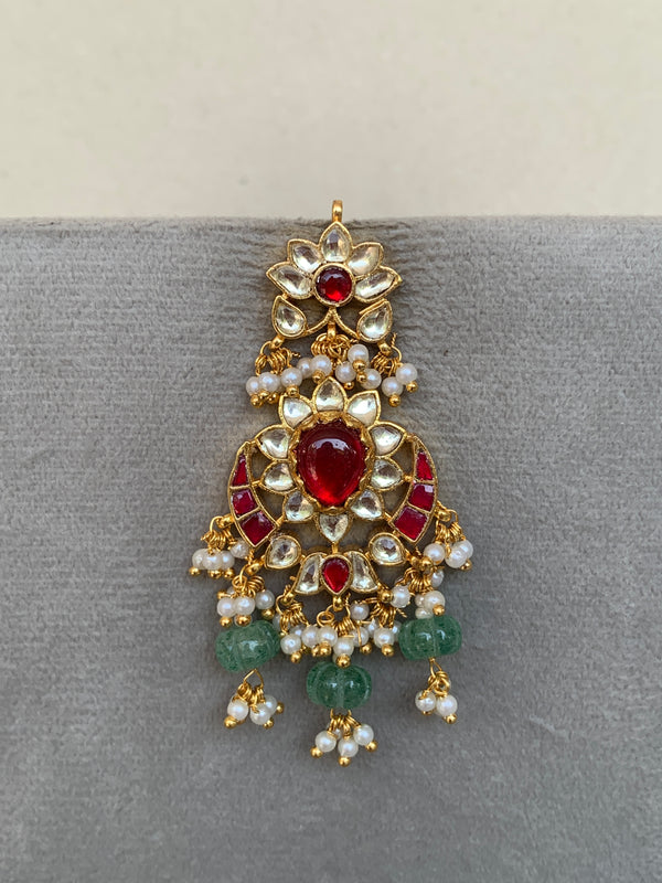 TN769  Multi Jadau Earrings