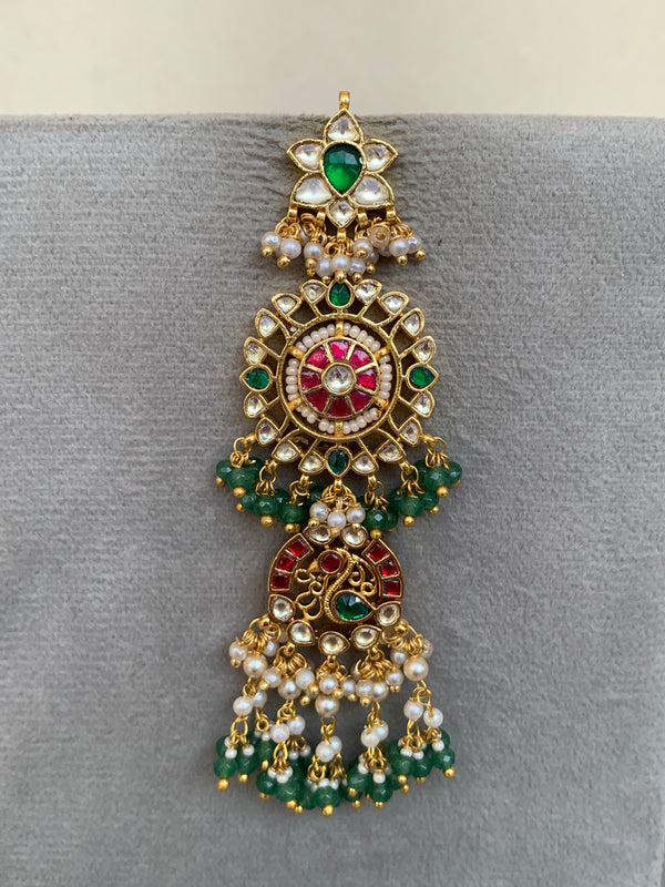 TN816  Multi Jadau Earrings