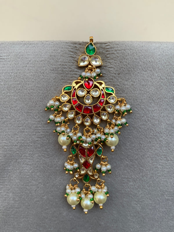 TN848  Multi Jadau Earrings