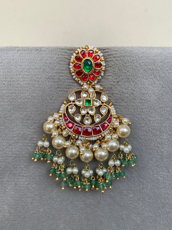 TN861 Multi Jadau Earrings