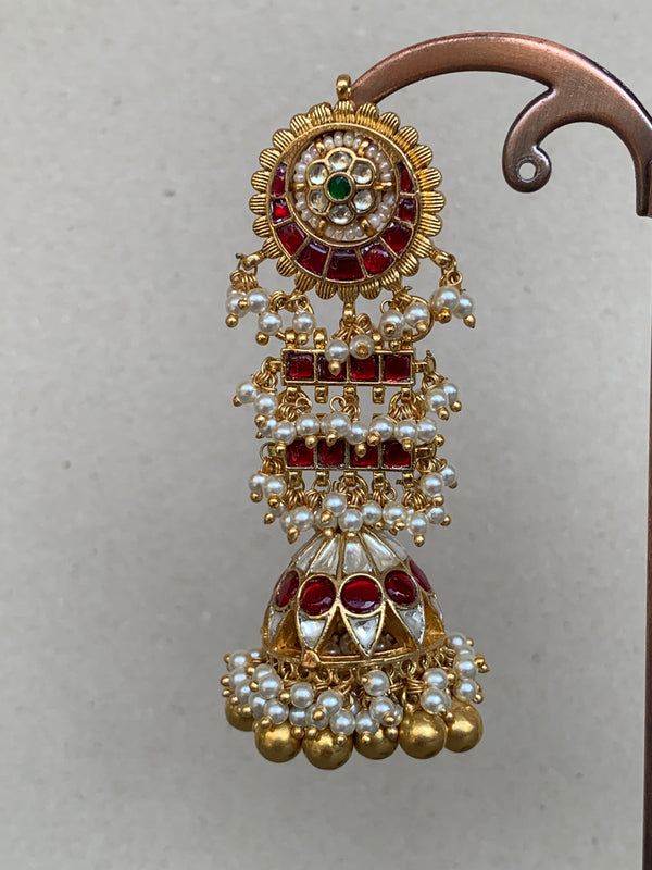 TN716 Multi Jadau Earrings