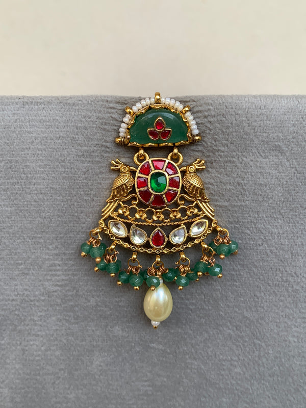 TN860 Multi Jadau Earrings