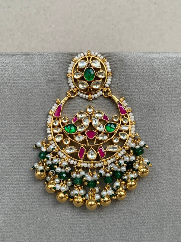 TN164 Multi Jadau Earrings