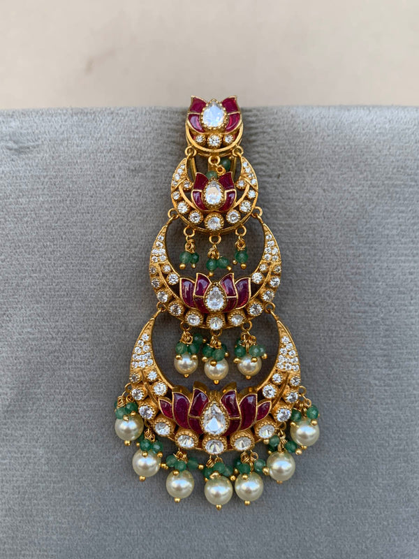 Z11016 Ruby Moissanite Earrings