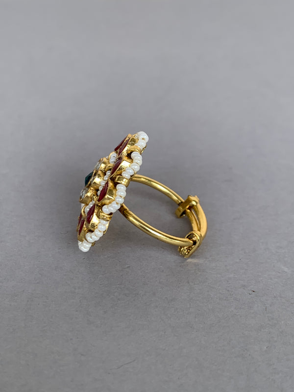 JV407  Multi Jadau Ring