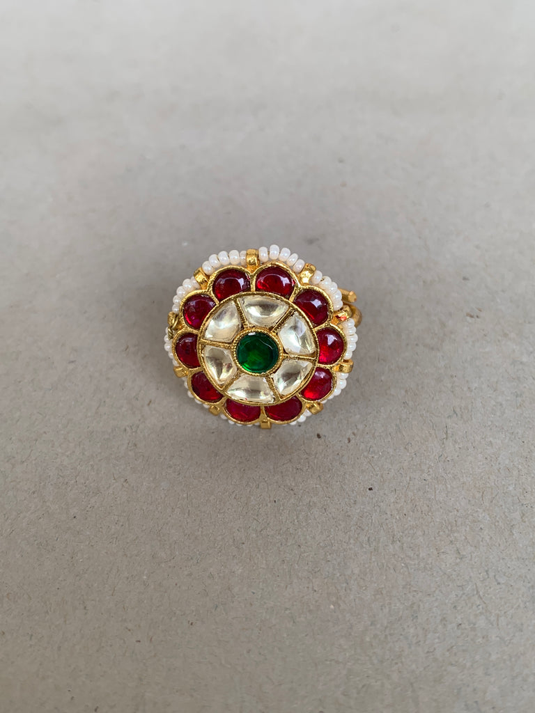 JR838M Antique Jadau Ring