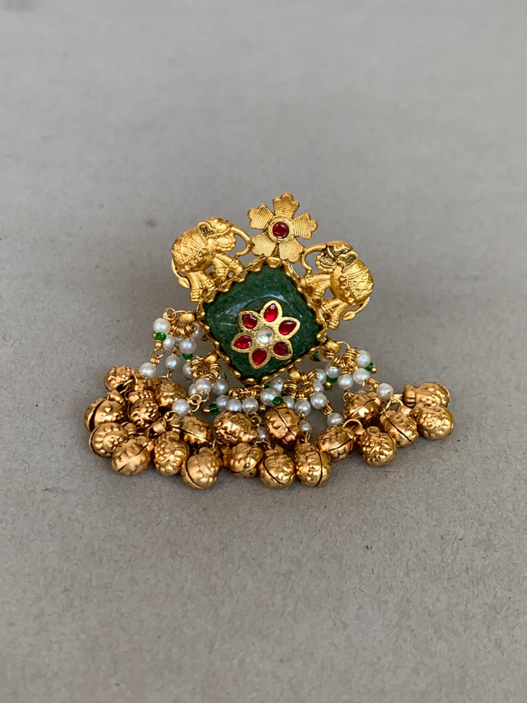 JV456 Antique Jadau Ring