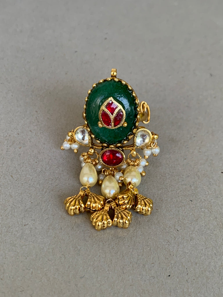 JV459 Antique Jadau Ring