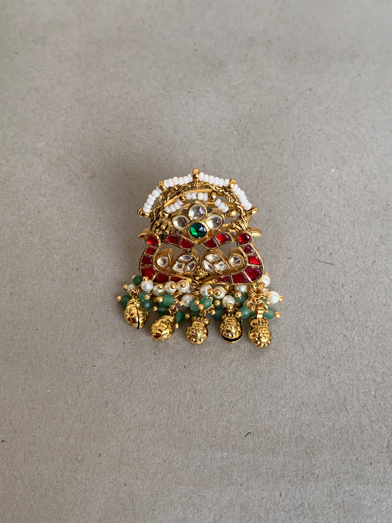 JV490 Antique Jadau Ring