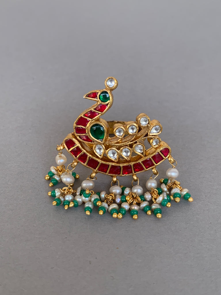 JV497 Multi Jadau Silver Ring