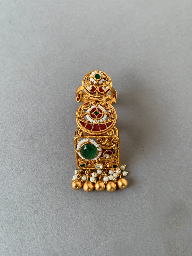 JV514  Antique Jadau Ring