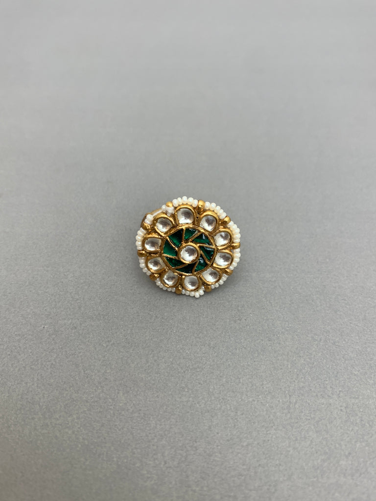 JV649G Heritage Jadau Ring