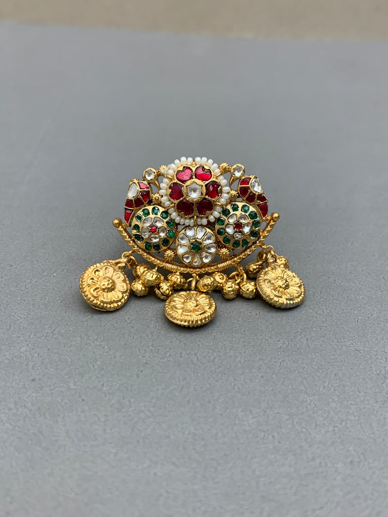 JV693 Antique Jadau Ring