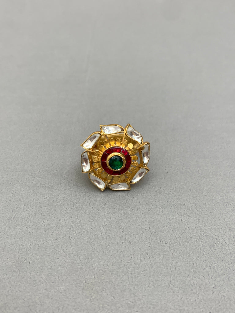 JV695M Antique Jadau Ring