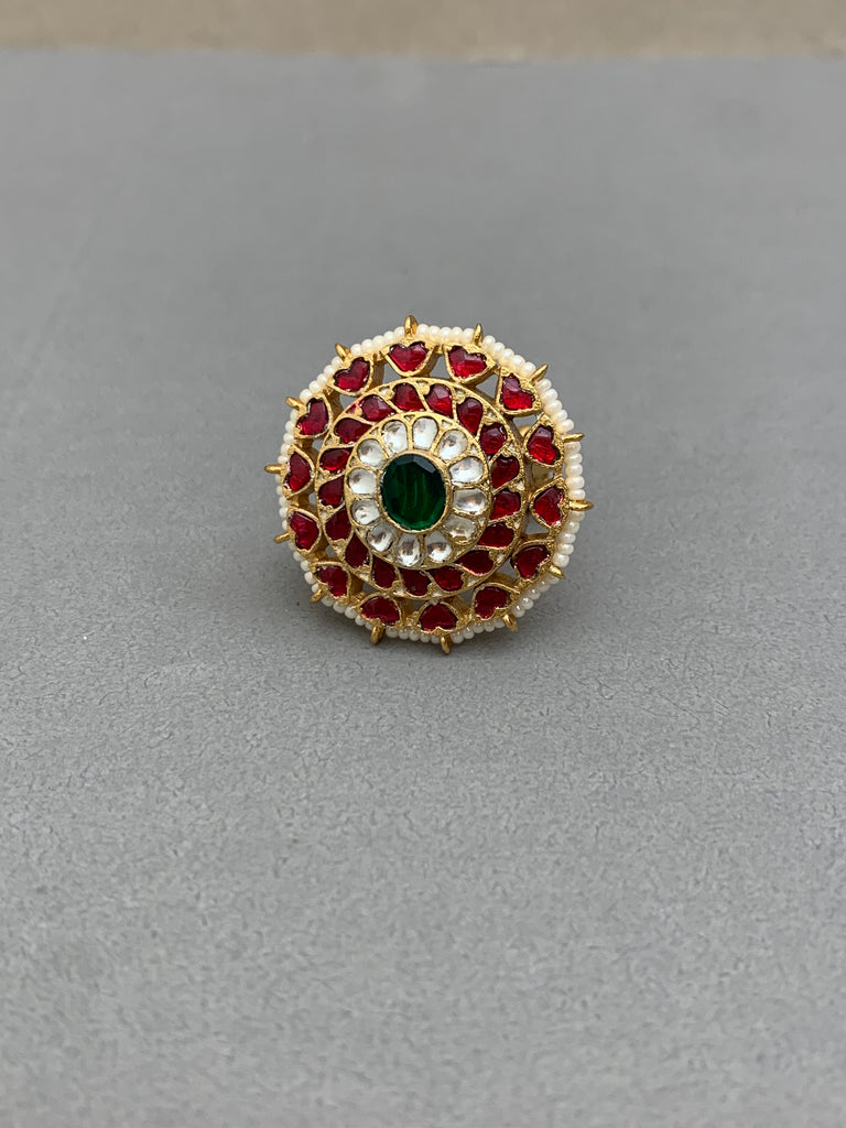 JV701 Antique Jadau Ring