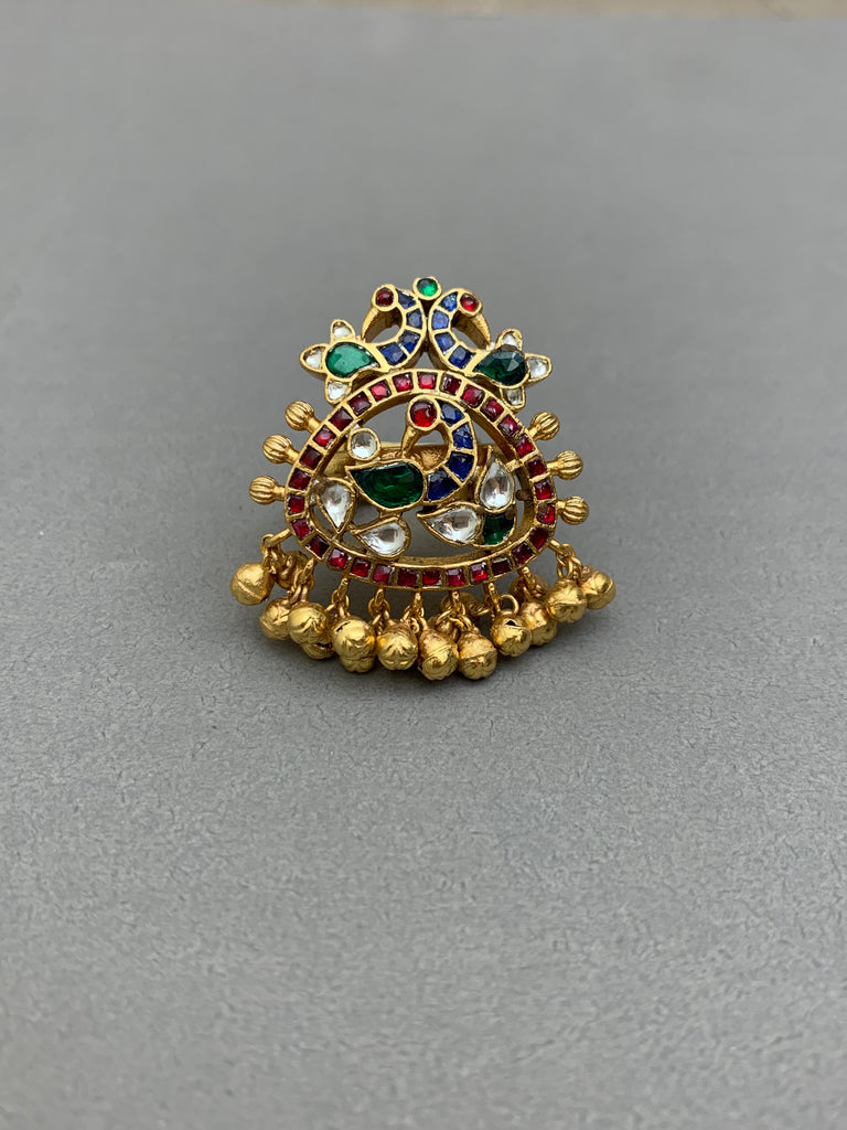 JV709 Antique Jadau Ring