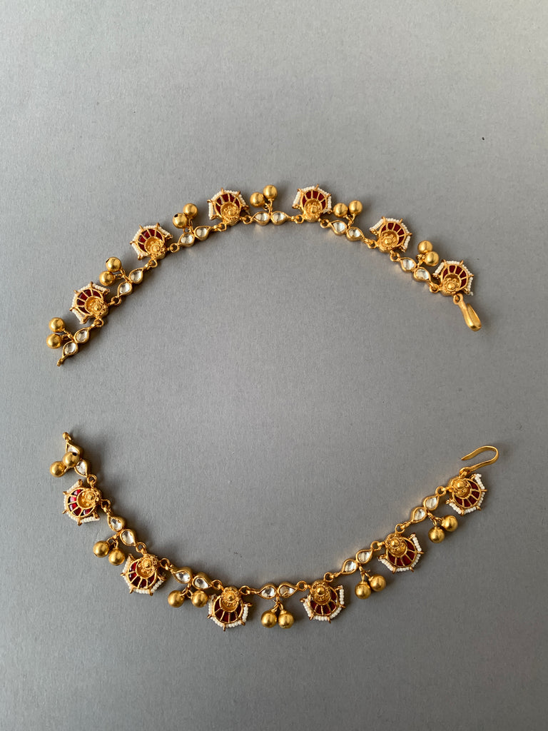 KK442 Antique Jadau Mathapatti