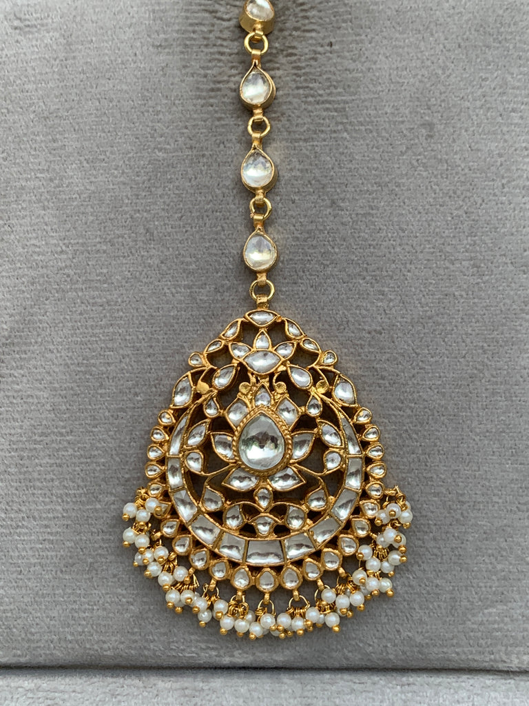 KK481 White Jadau Mangtikka