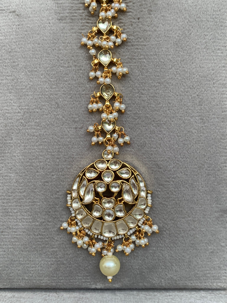 KK680 White Jadau Mangtikka