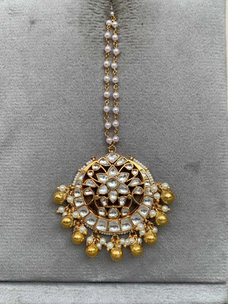 KK697W White Jadau Mangtikka