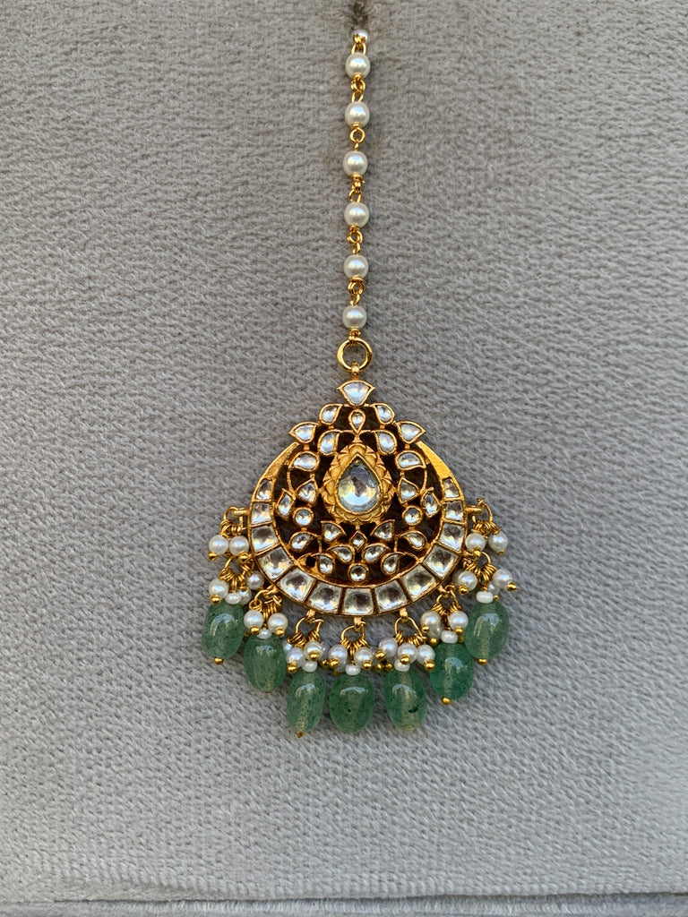 KK816W White Jadau Mangtikka