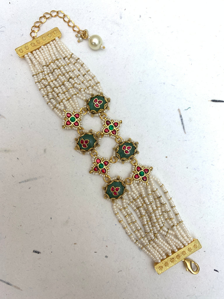 MB1040  Antique Jadau Bracelet