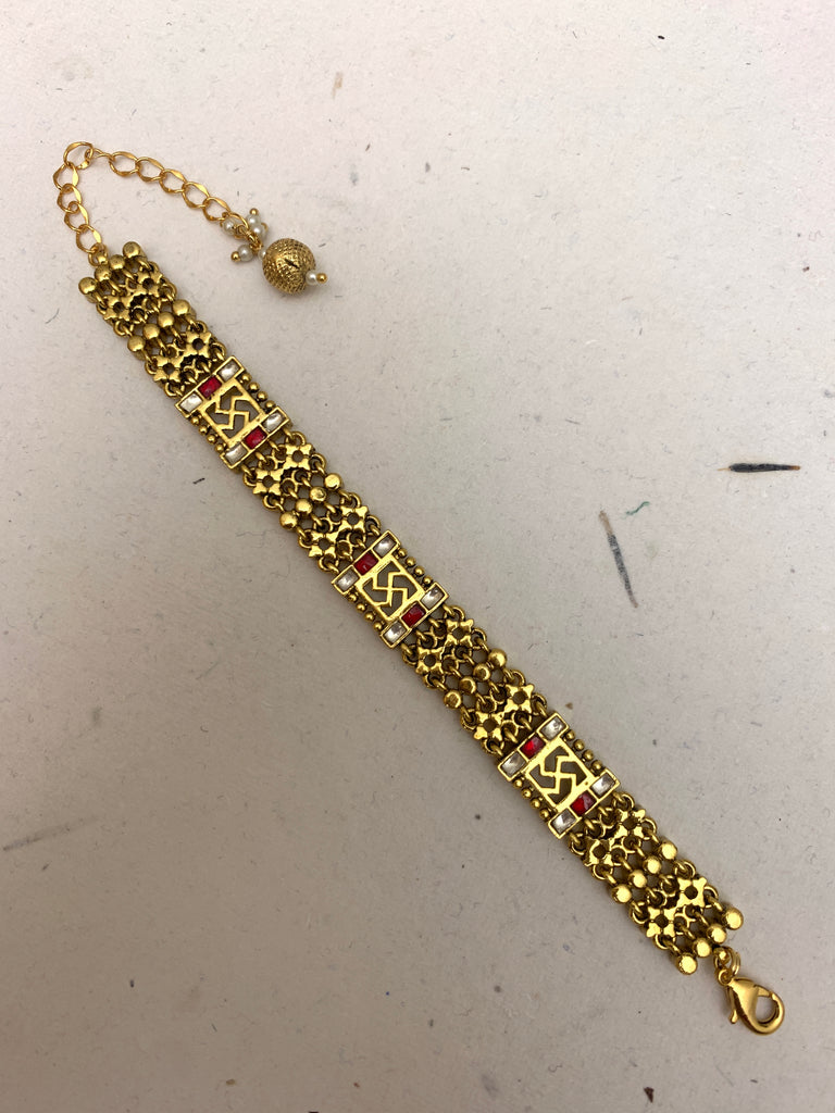 MB1053  Antique Jadau Bracelet