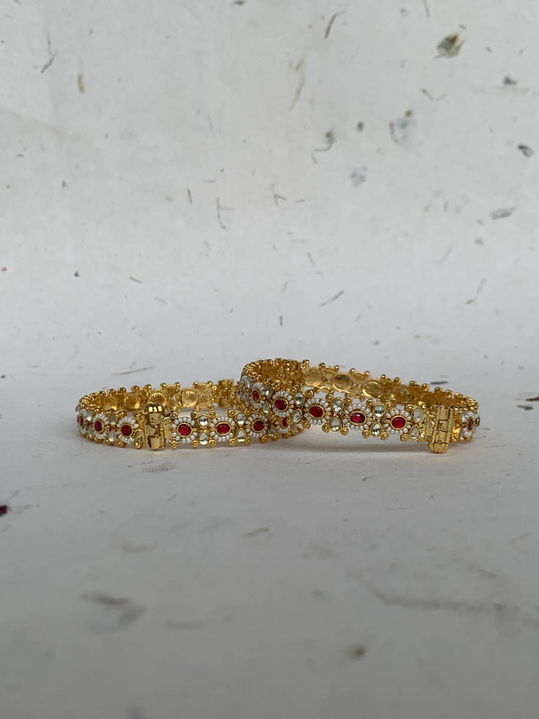 MB719 RED Jadau Bangle