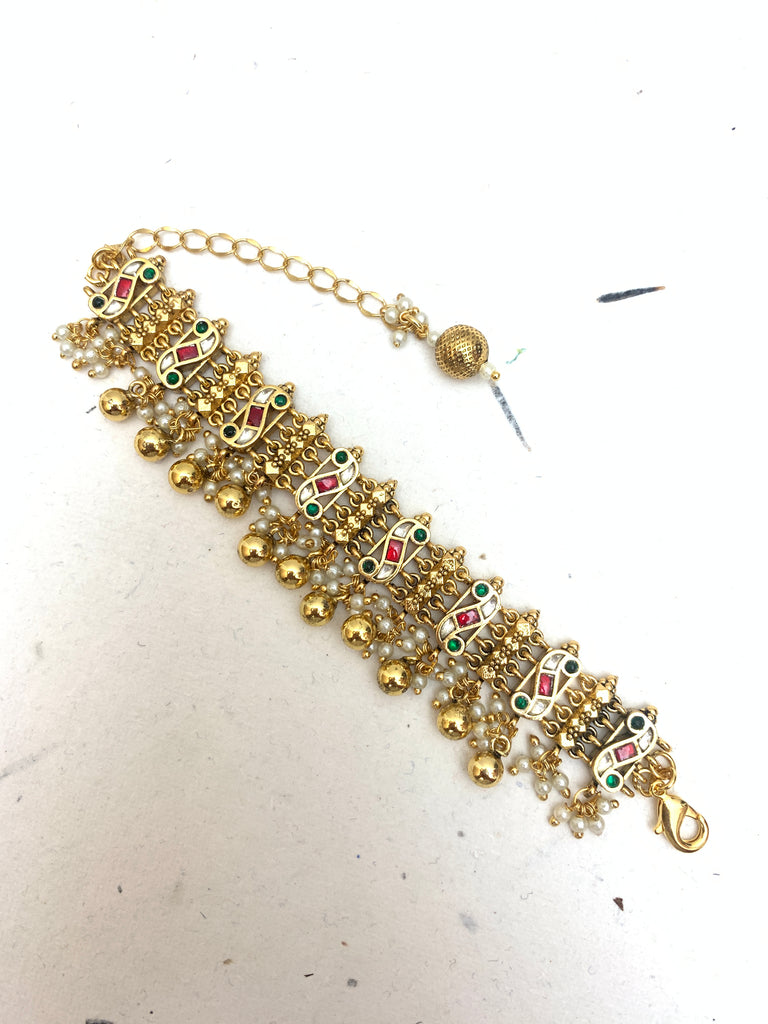 MB768  Antique Jadau Bracelet