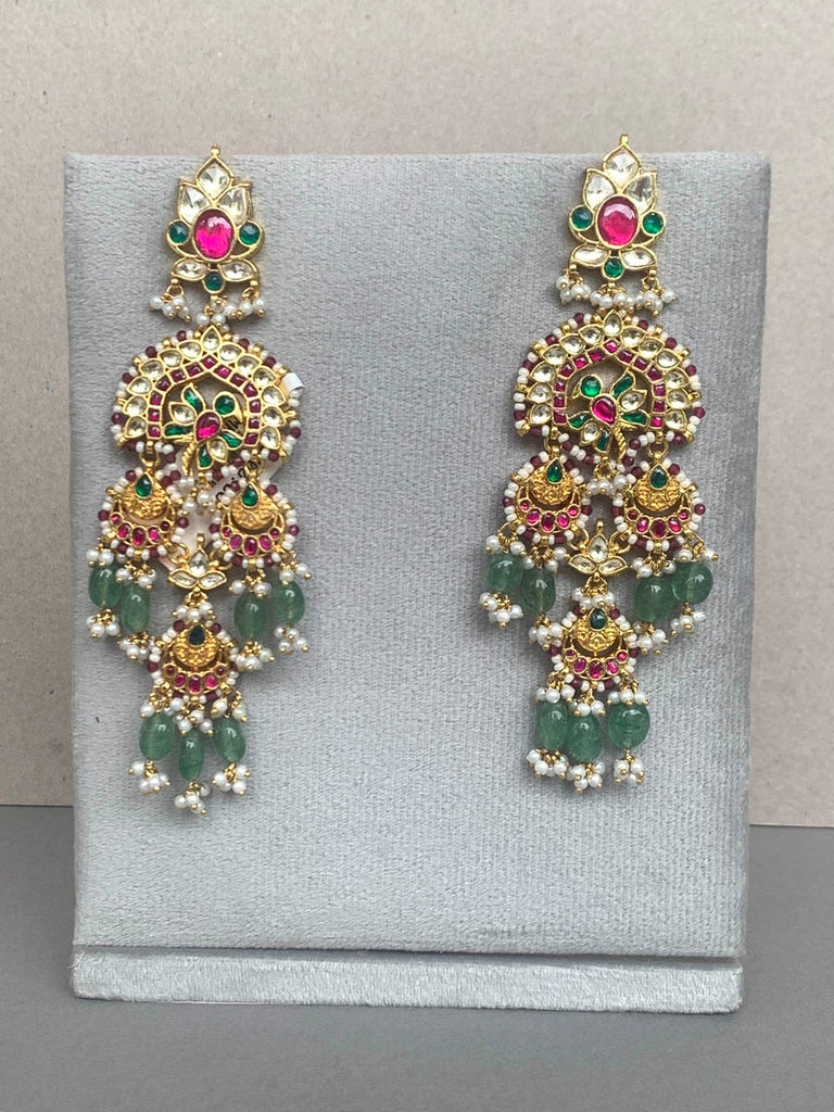 ME457 Multi Jadau Earrings